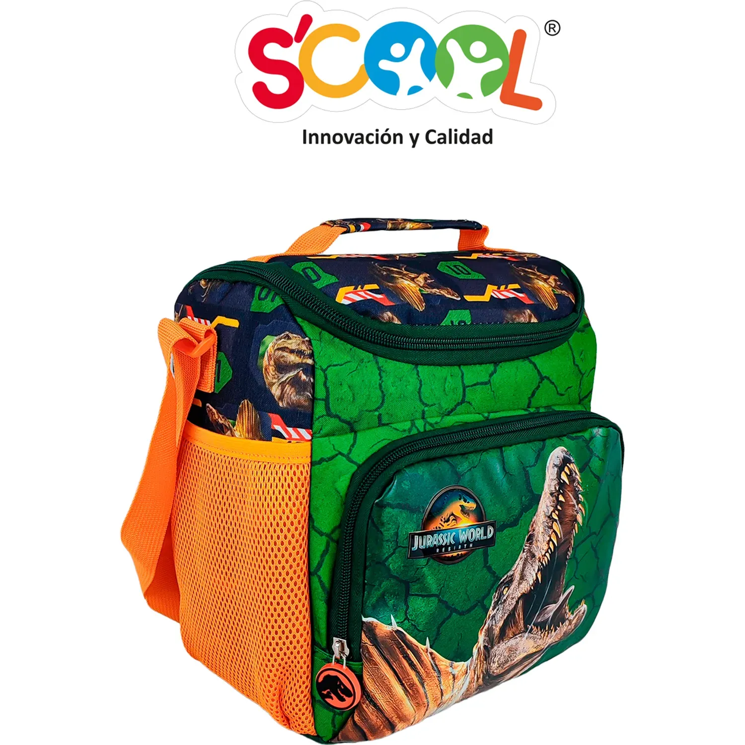 Set Scool Maleta Con Ruedas Grande Magic Premium Metalizado Jurassic color multicolor | Platanitos
