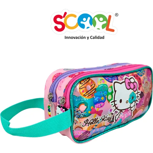 Scool Set Maleta Con Ruedas Grande Magic Premium Metalizado Hello Kitty