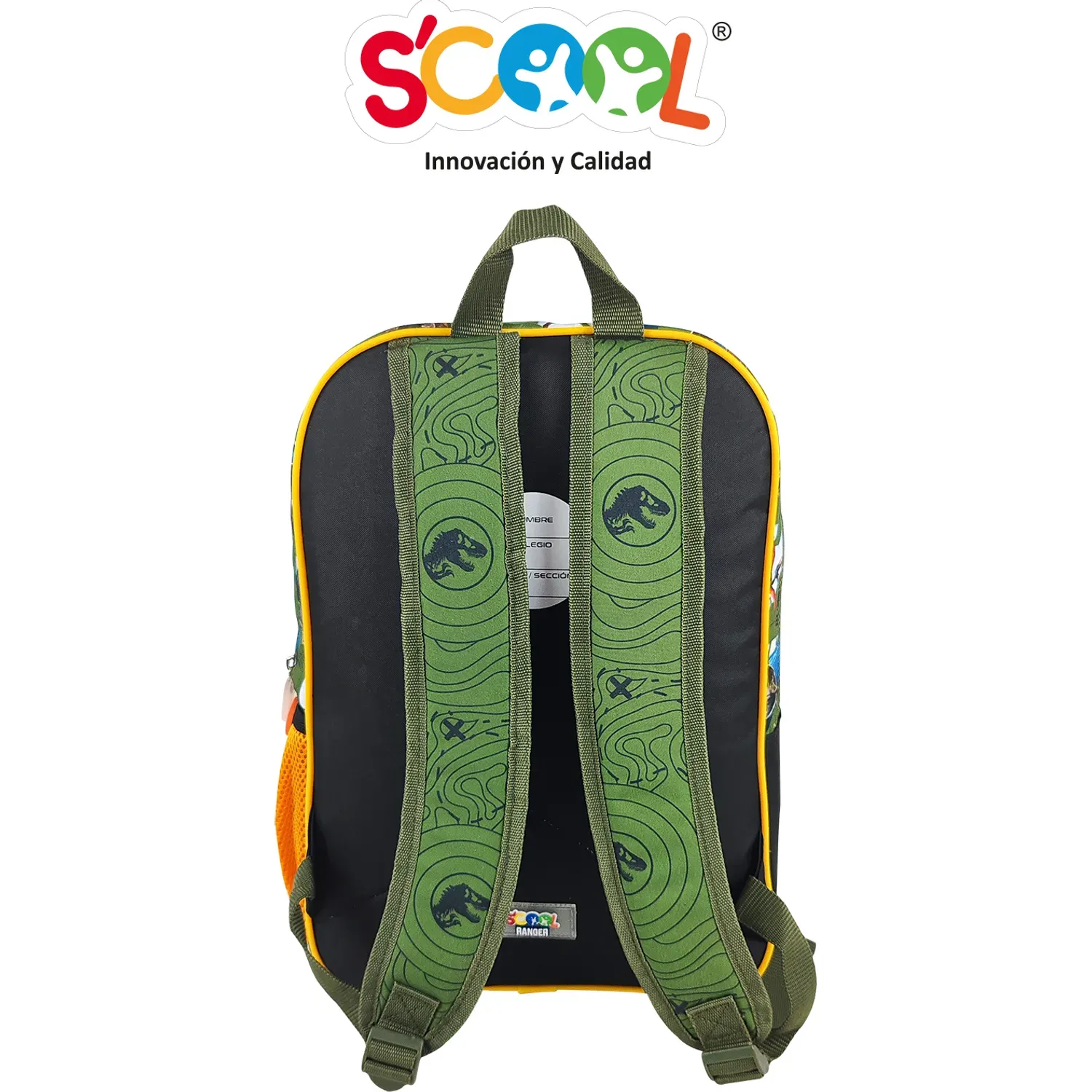 Set  Mochila Oficio Ranger 3d Eva Jurassic color  | Platanitos