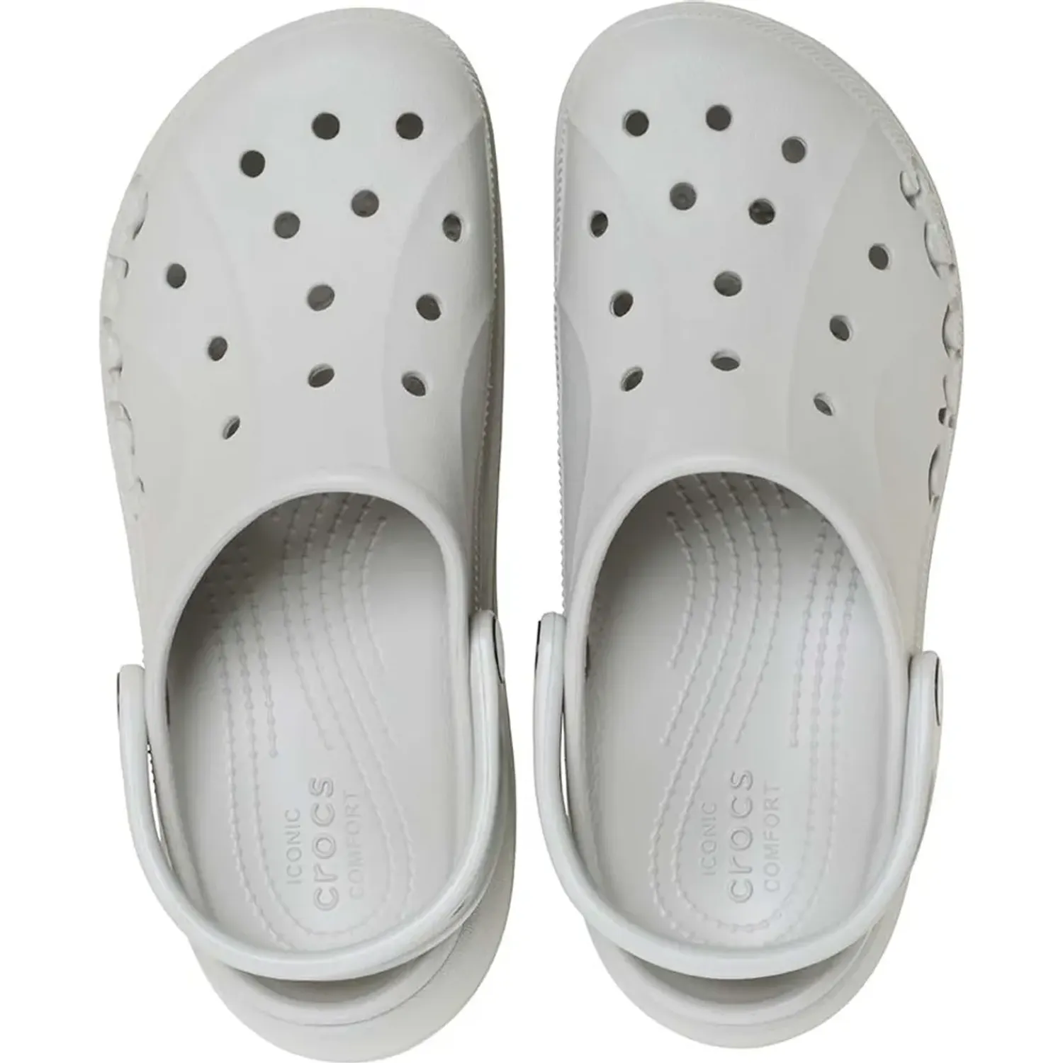 Zuecos Crocs Mujer Baya Platform Clog W color plomo | Platanitos