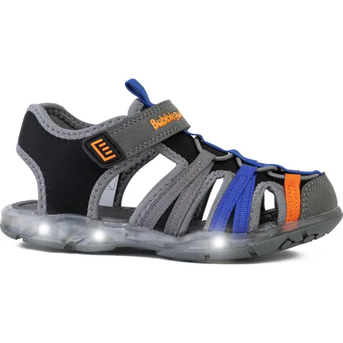 Sandalias Bubble Gummers Casuales Con Luces Niño Unai color negro | Platanitos