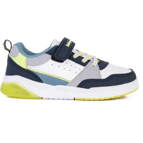 Zapatillas Bubble Gummers Casuales Con Luces Niño Dakar color blanco | Platanitos