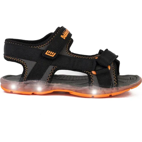 Sandalias Bubble Gummers Casuales Con Luces Niño Unai color negro | Platanitos