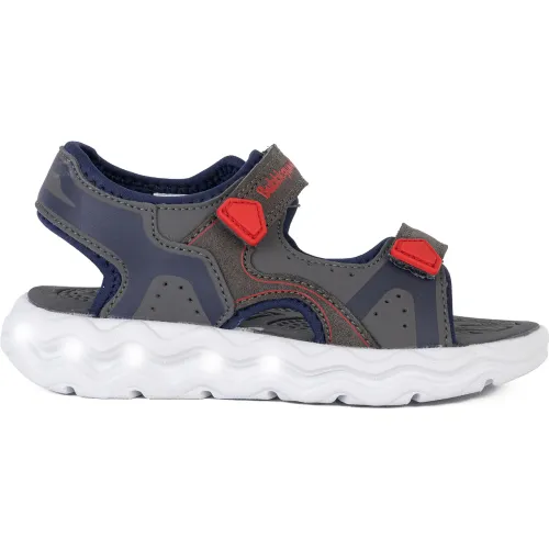 Sandalias Bubble Gummers Casuales Con Luces Niño Drum color gris | Platanitos