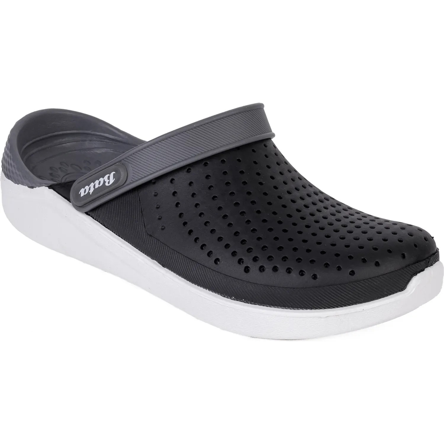 Sandalia Bata Casual Confort Mujer Mayra color negro/gris | Platanitos
