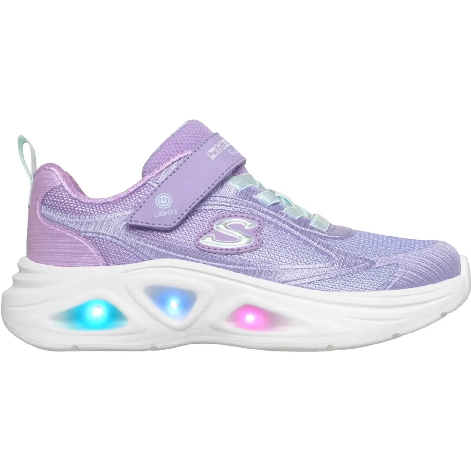 Zapatillas Skechers Urbanas Niños Sola Glow 2.0 color lila | Platanitos