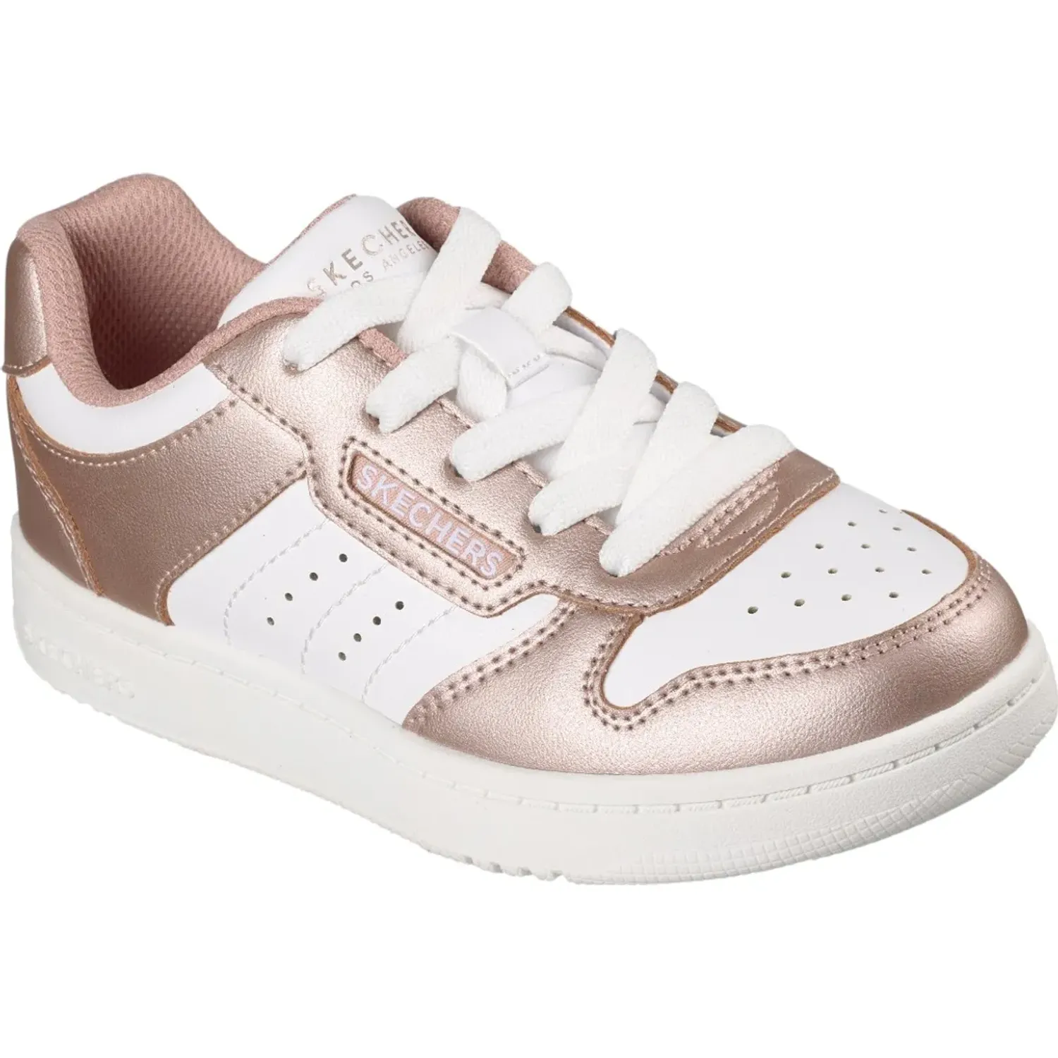 Zapatillas Skechers Urbanas Niños Quick Street color blanco | Platanitos