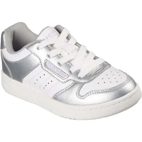 Zapatillas Skechers Urbanas Niños Quick Street color blanco | Platanitos