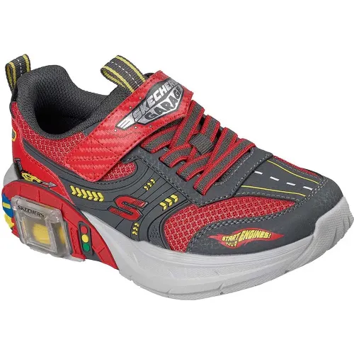Zapatillas Skechers Urbanas Niños Garage color rojo | Platanitos
