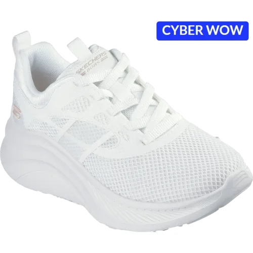Zapatillas Skechers Urbanas Mujer Bobs Chaos High color blanco | Platanitos