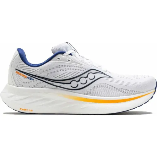 Zapatillas Saucony Running Hombre  Ride 18 color blanco | Platanitos