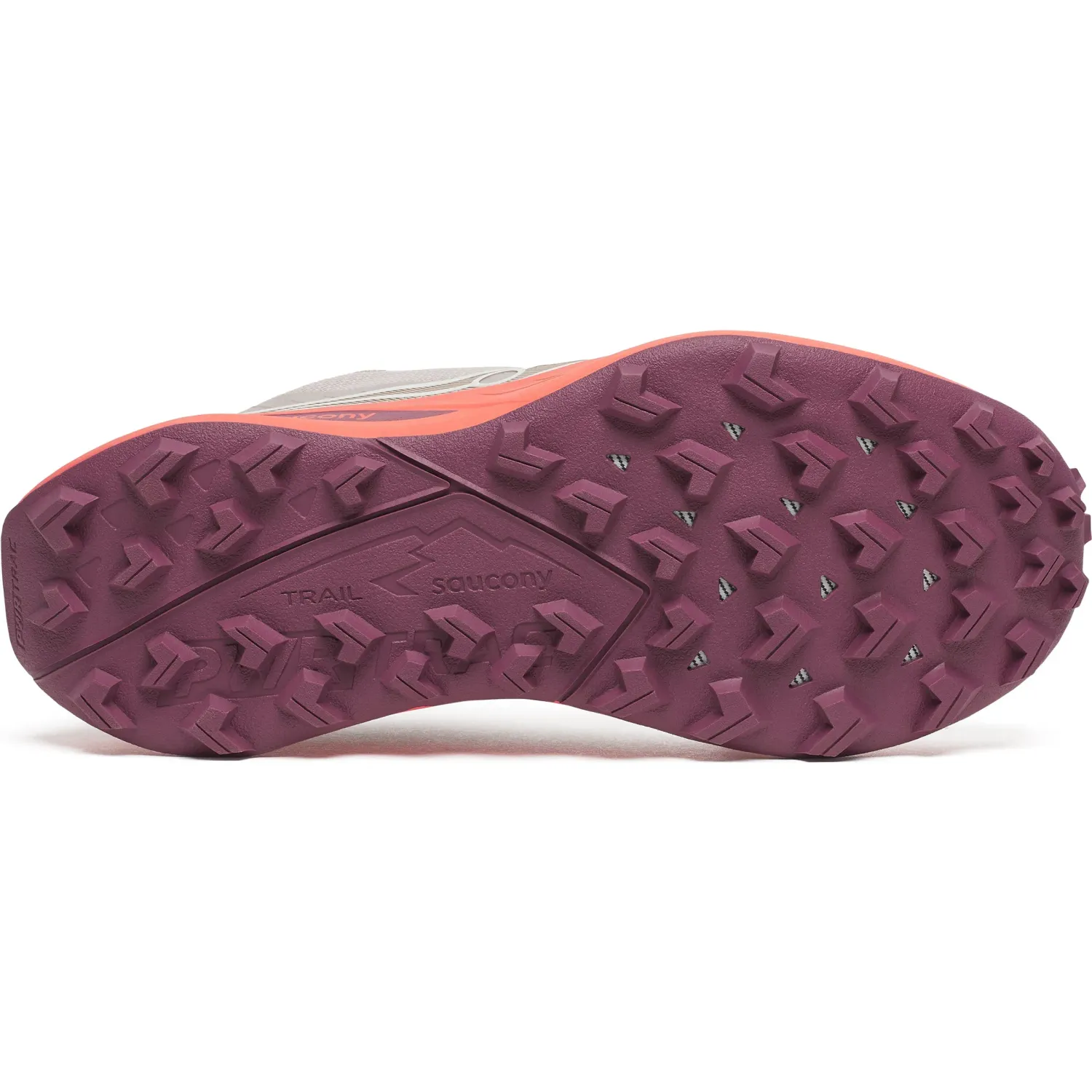 Zapatillas Saucony Running Mujer  Peregrine 15 color blanco / naranja | Platanitos