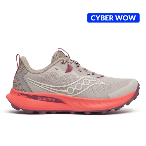 Zapatillas Saucony Running Mujer  Peregrine 15 color blanco | Platanitos