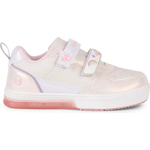 Zapatillas Bubble Gummers Urbanas Con Luces Niña Neon color beige | Platanitos