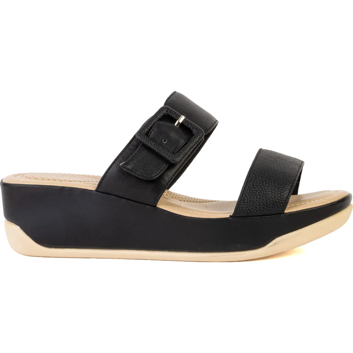 Sandalias Bata Comfit Confort Mujer Confort Carol color negro | Platanitos