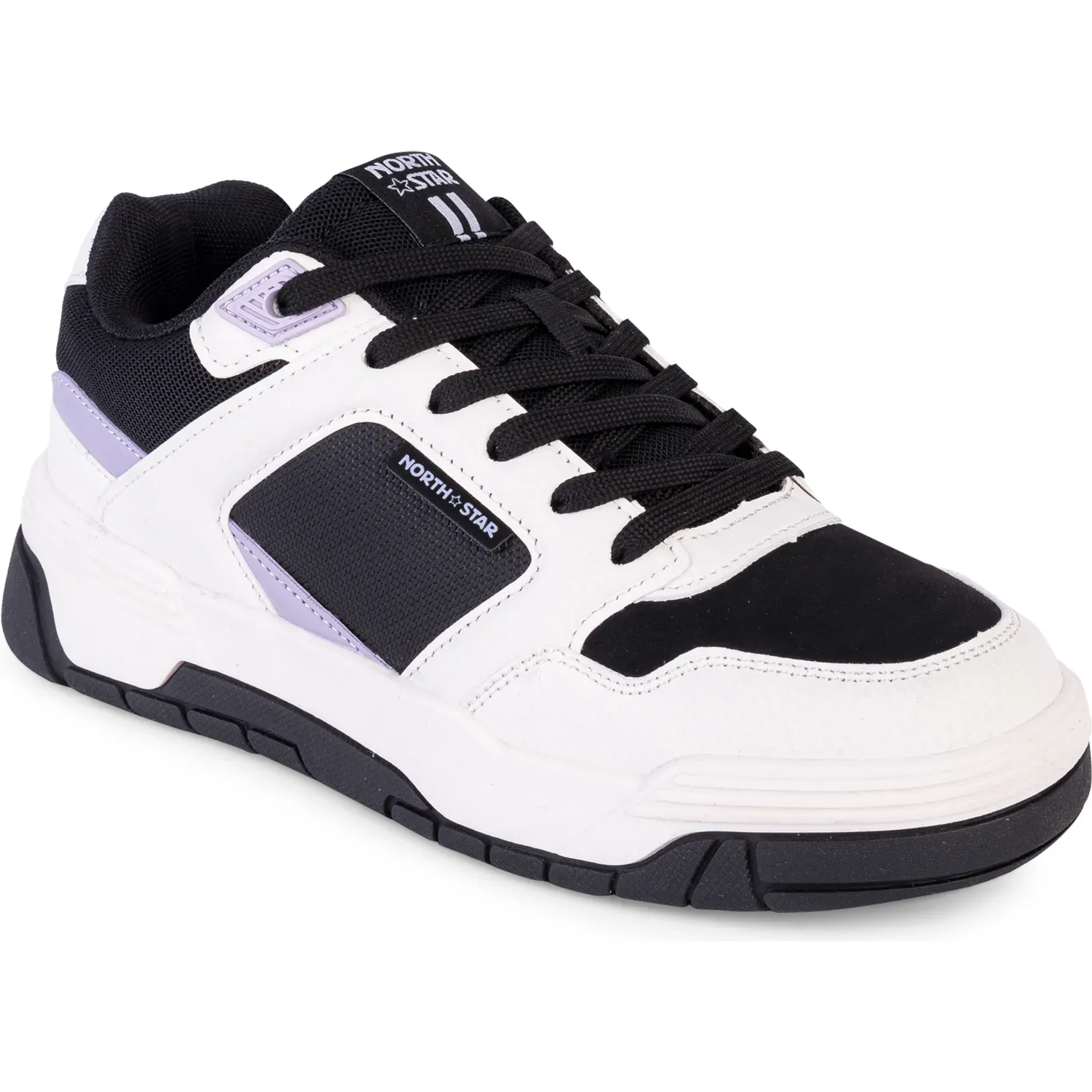 Zapatillas North Star Urbanas Dama Skater Chunk color black/white | Platanitos