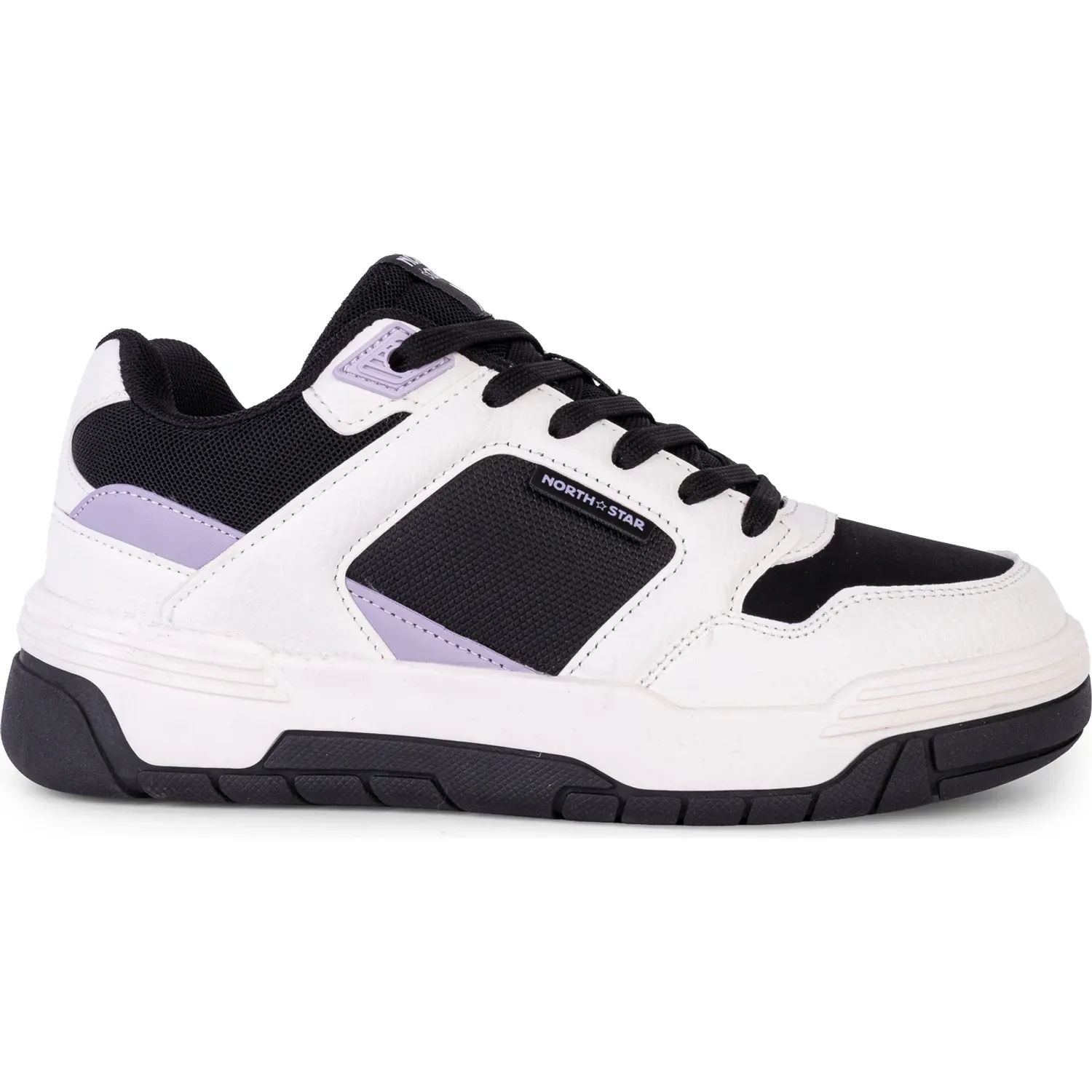 Zapatillas North Star Urbanas Dama Skater Chunk color black/white | Platanitos