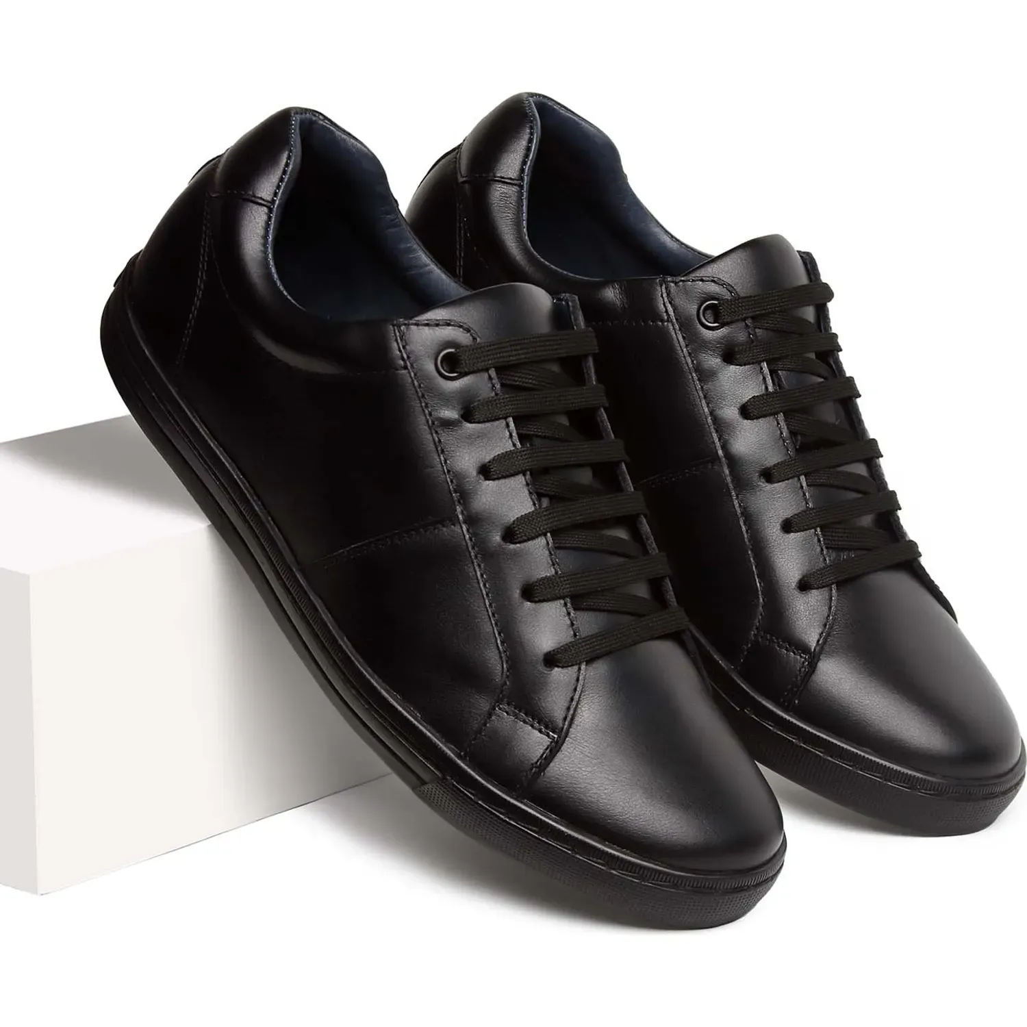 Hanover Zapatilla Hanover Casual Hombre Napa color negro | Platanitos