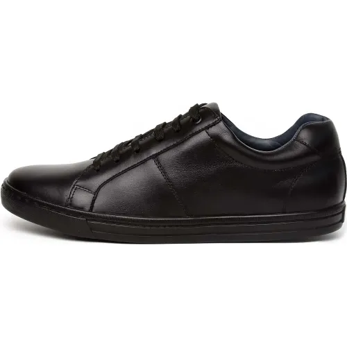 Zapatilla Hanover Casual Hombre Napa color negro | Platanitos