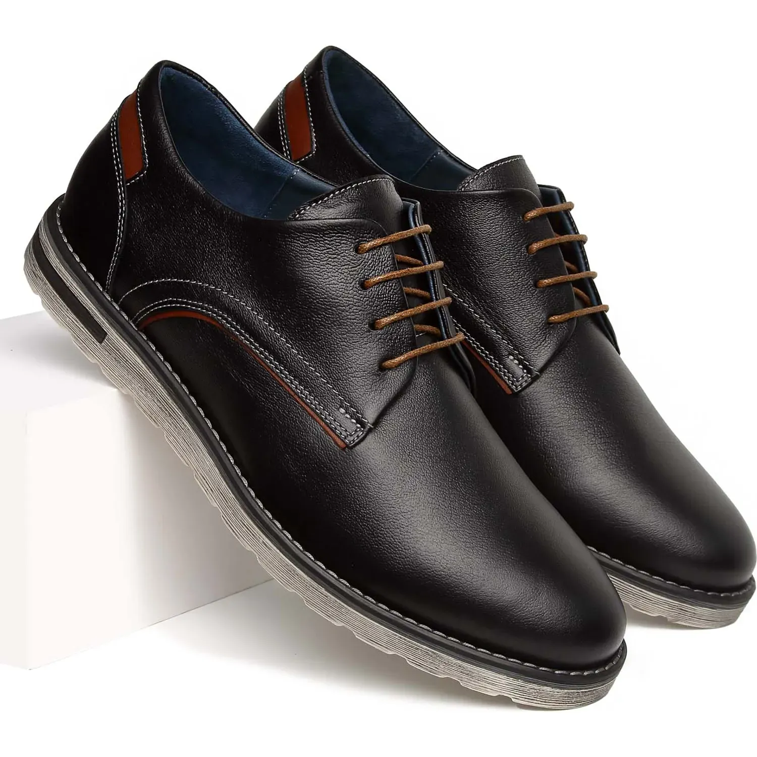 Zapato Hanover Casual Hombre Rustico color negro | Platanitos