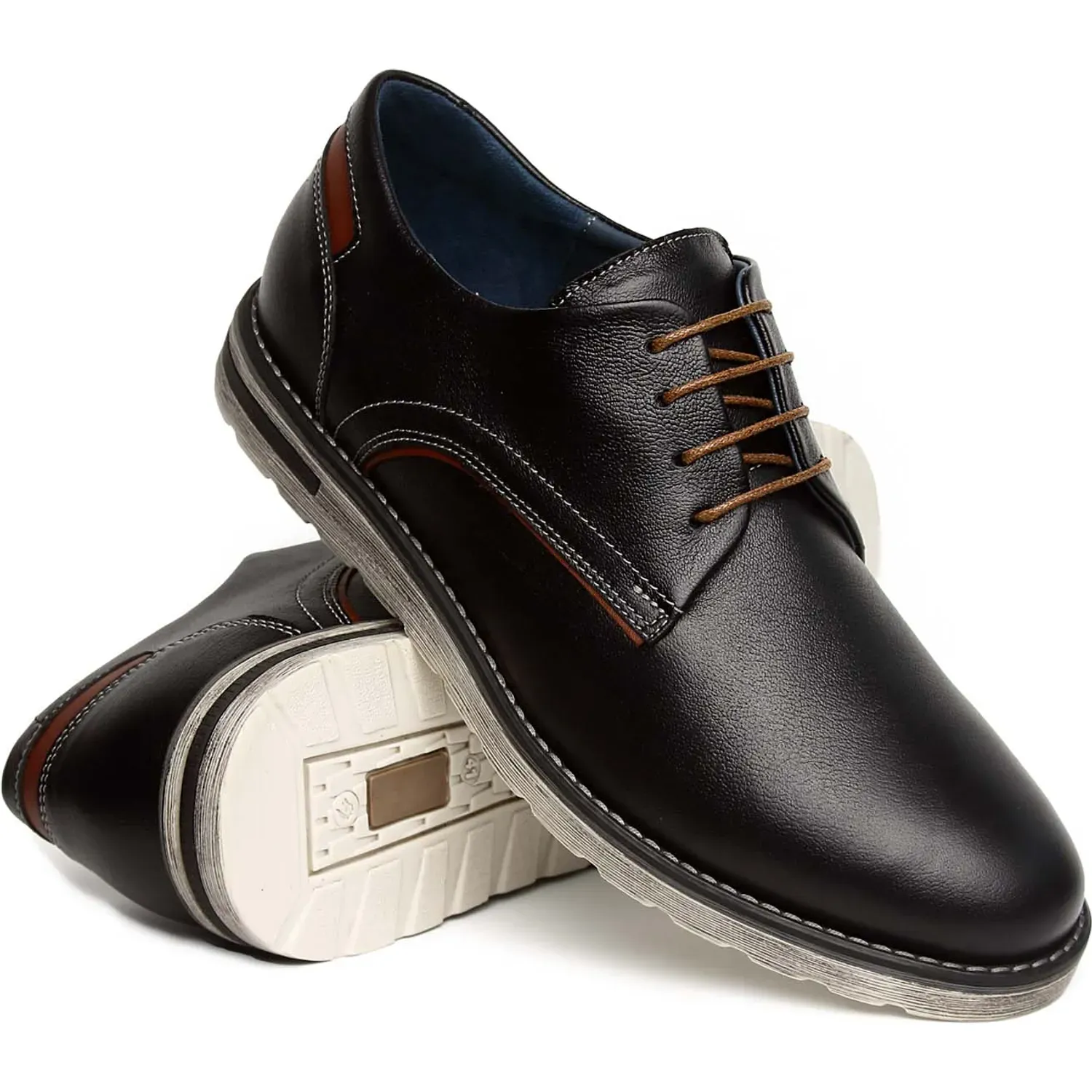 Zapato Hanover Casual Hombre Rustico color negro | Platanitos