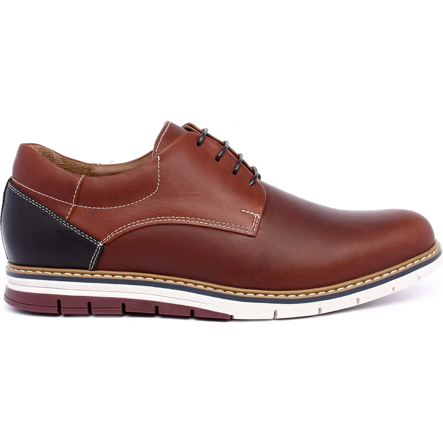 Zapato Hanover Casual Hombre Pull Up color wisky | Platanitos