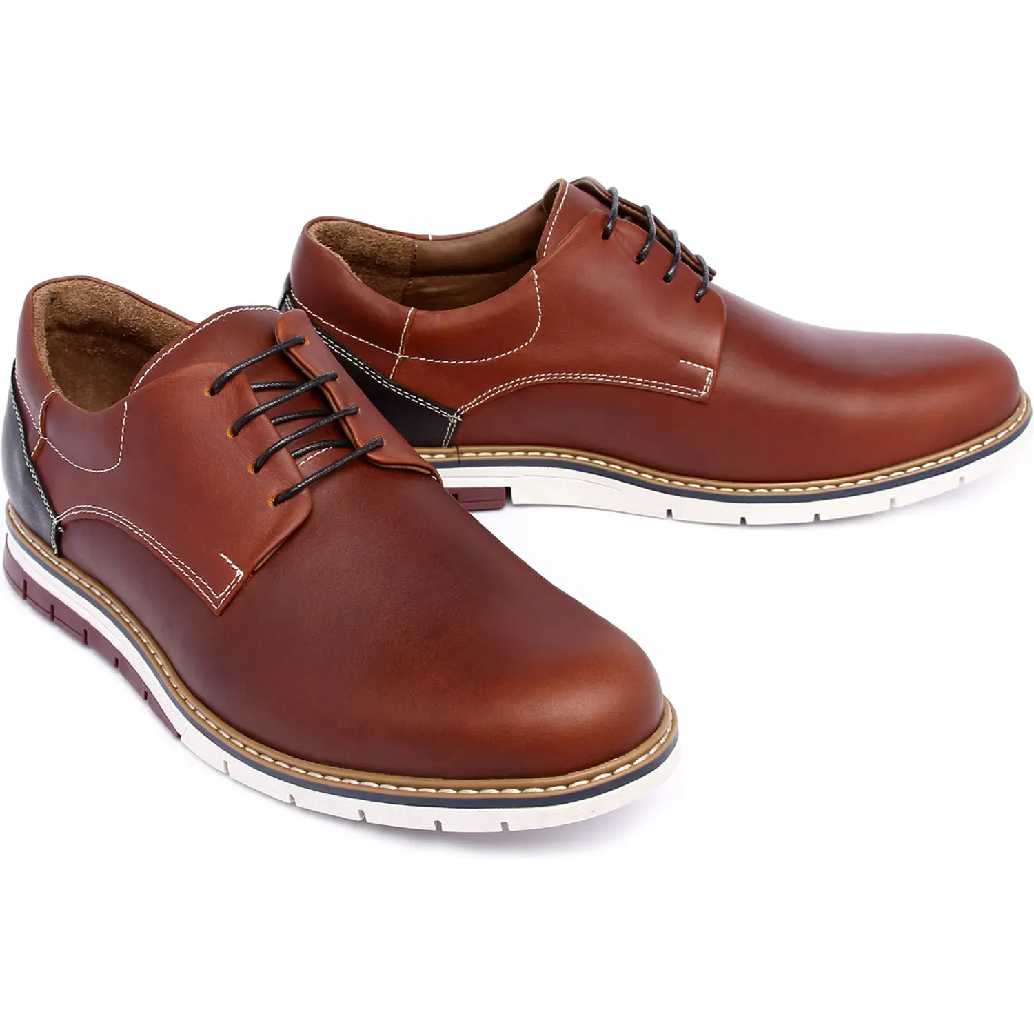 Zapato Hanover Casual Hombre Pull Up color wisky | Platanitos