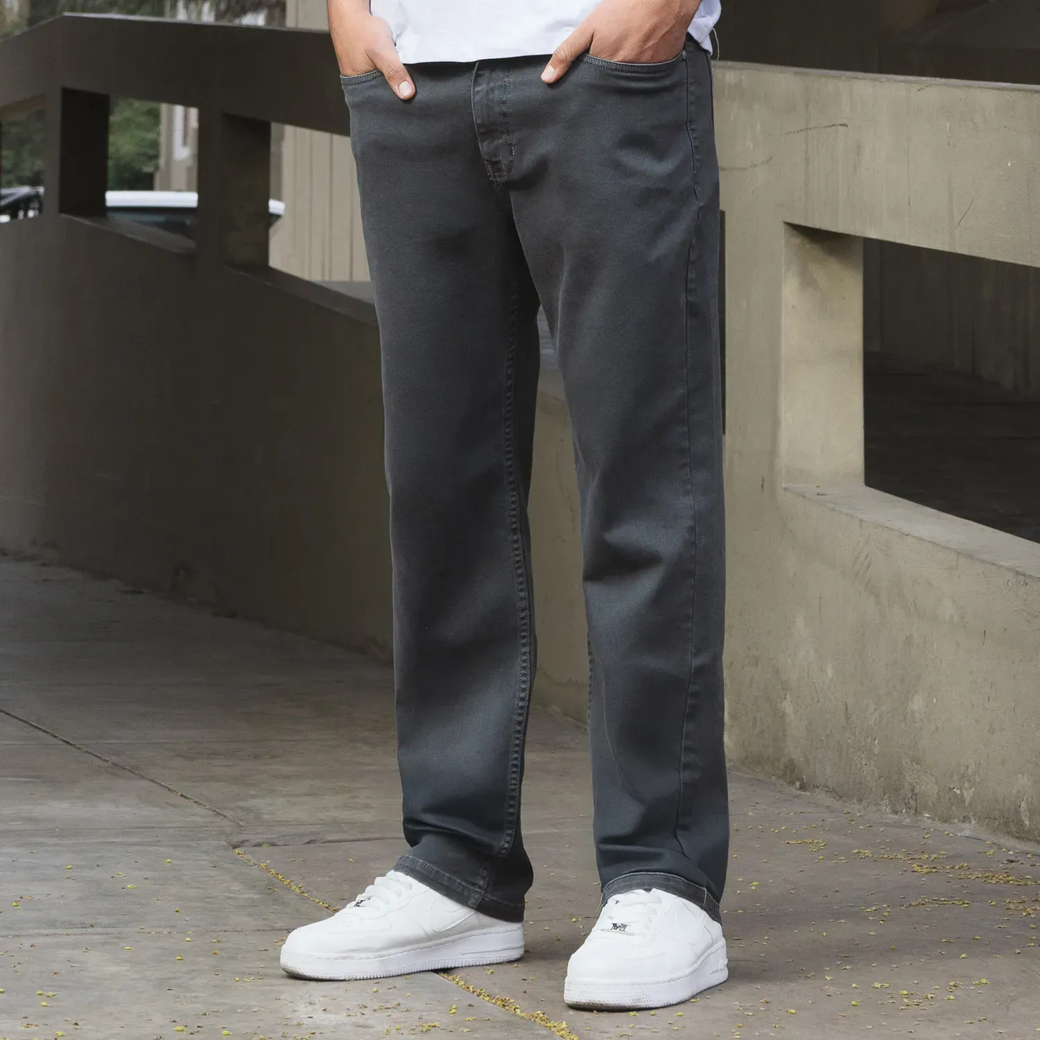 Pantalon Kansas Hombre K02462 Straight Recto color plomo | Platanitos