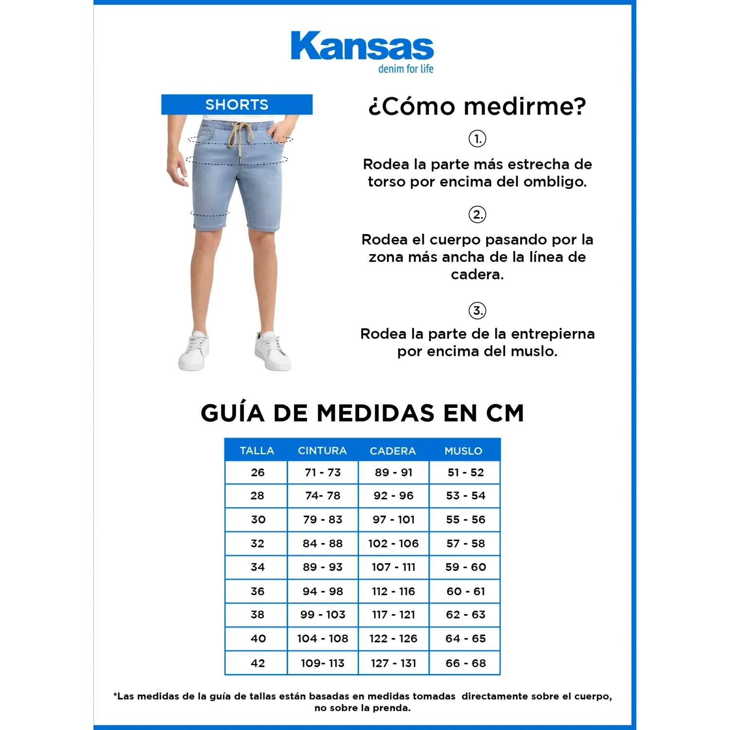 Short Kansas Hombre Kc9555 Slim Fit color pepper | Platanitos