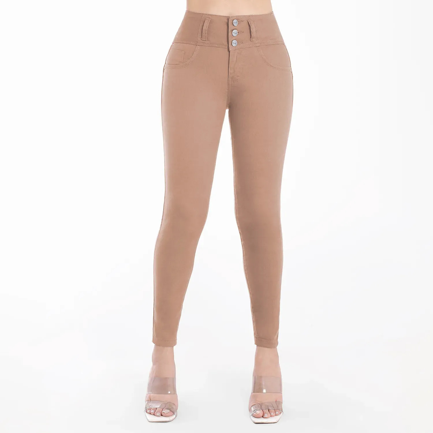 Jeans Kansas Mujer O11651 Cintura 3b Pitillo S/B color palo rosa | Platanitos