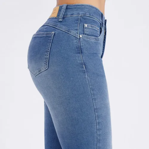 KANSAS Jeans Mujer K14516 Cintura Flare 1b