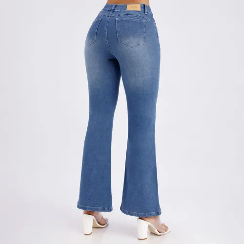 KANSAS Jeans Mujer K14516 Cintura Flare 1b