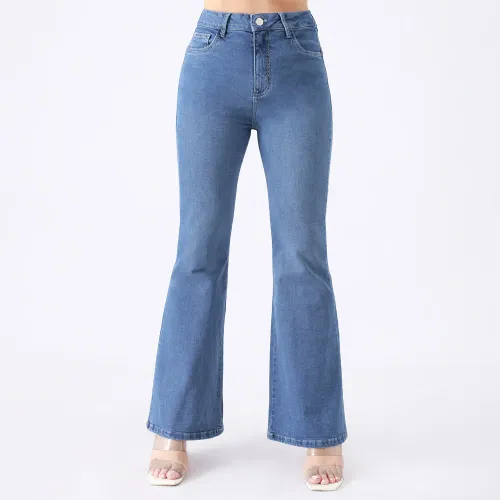 Jeans Kansas Mujer K14516 Cintura Flare 1b | Platanitos