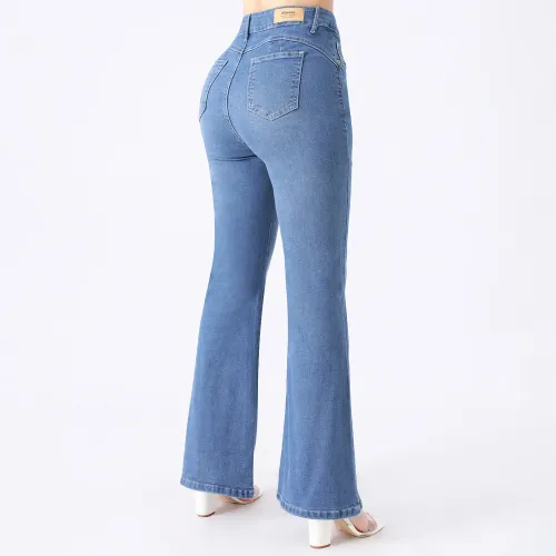 KANSAS Jeans Mujer K14516 Cintura Flare 1b