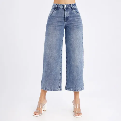 Jeans Kansas Mujer K14417 Culotte Cintura 1b | Platanitos