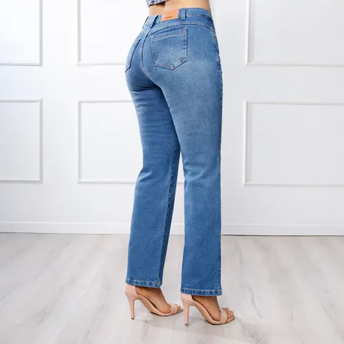 KANSAS Jeans Mujer Ximena Cintura Straight 1b