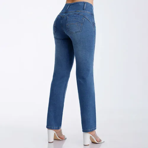KANSAS Jeans Mujer Be0339 Cintura 3b Semirecto C/B