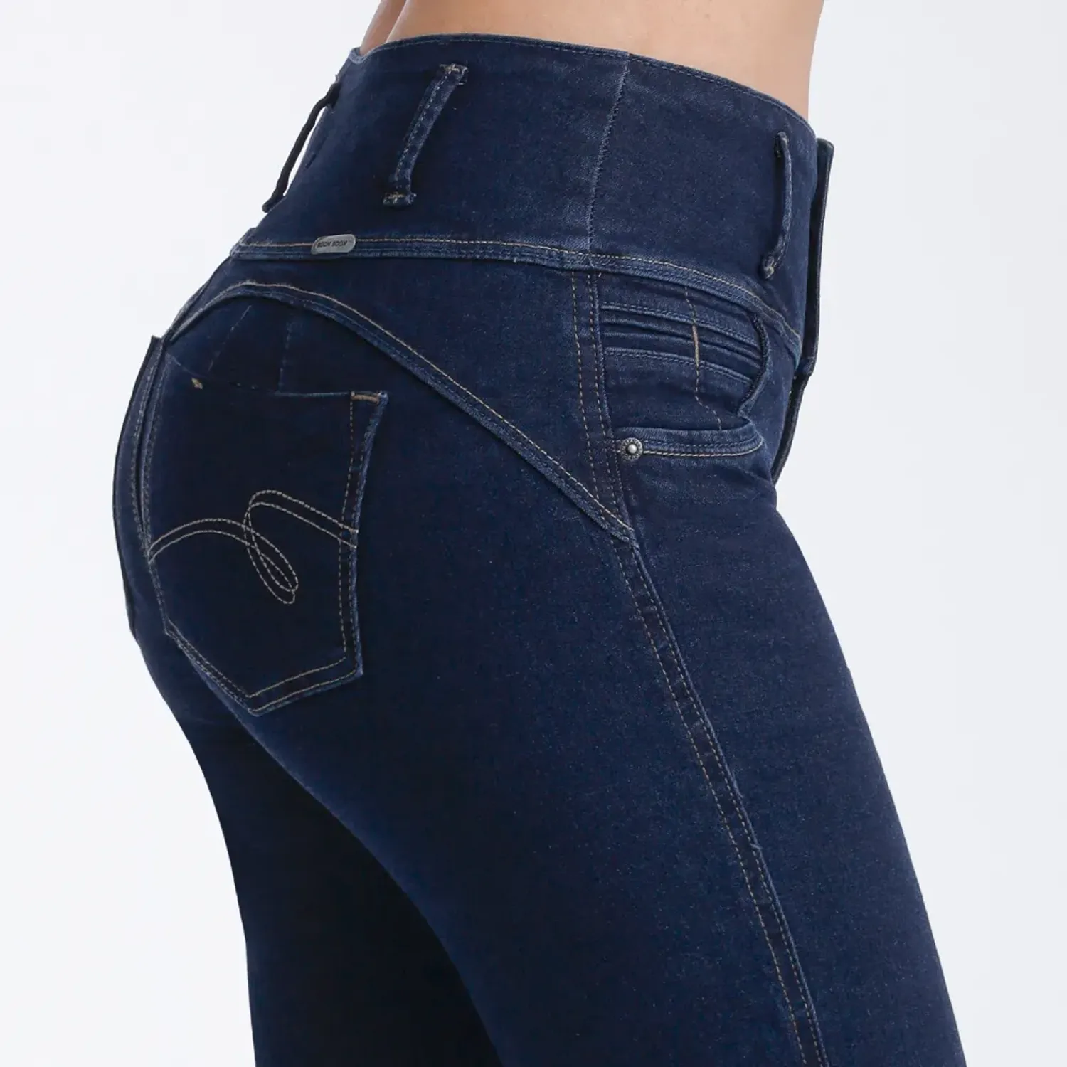 Jeans Kansas Mujer Be0339 Cintura 3b Semirecto C/B color azul noche | Platanitos
