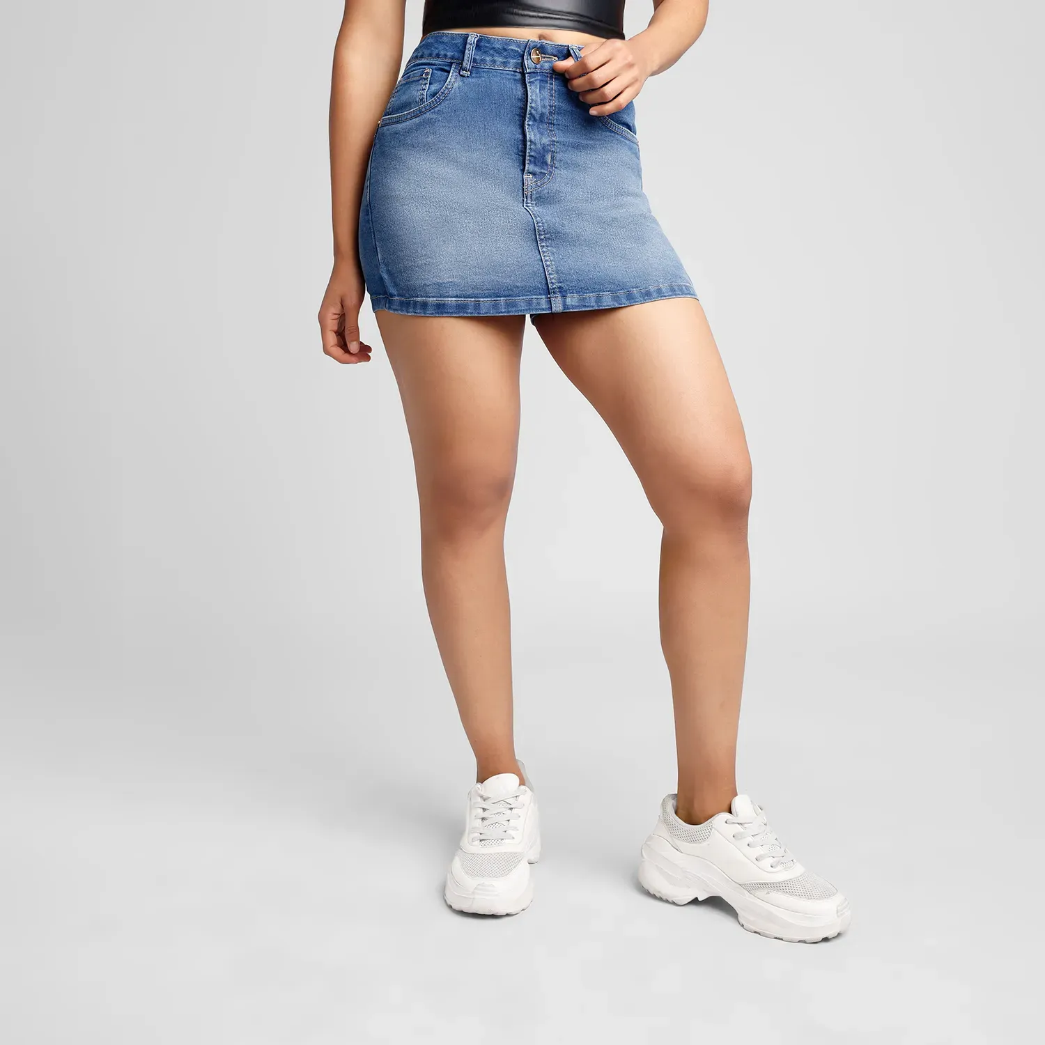 Falda Kansas Short Mujer O15025 Cintura 1b color cristal | Platanitos