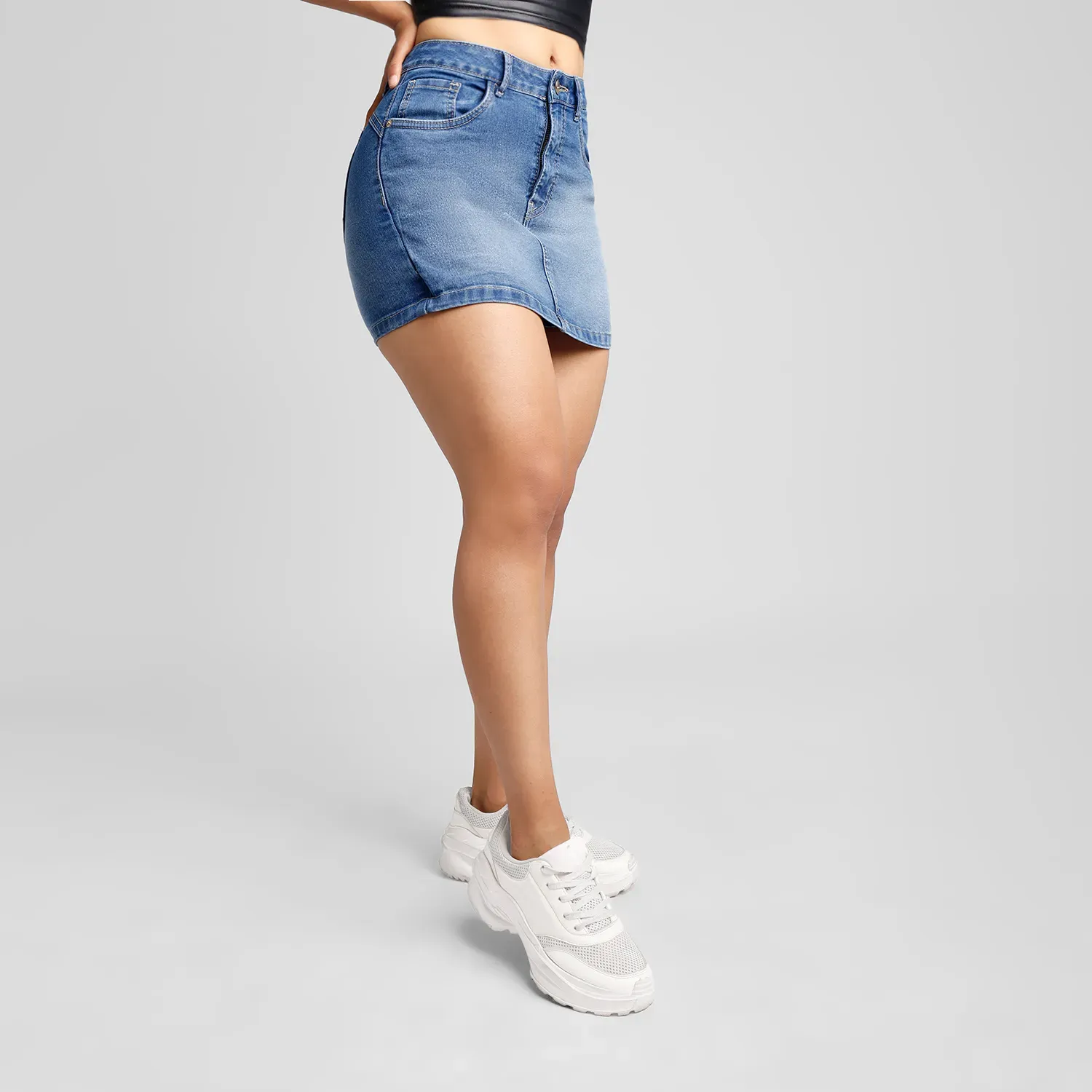 Falda Kansas Short Mujer O15025 Cintura 1b color cristal | Platanitos