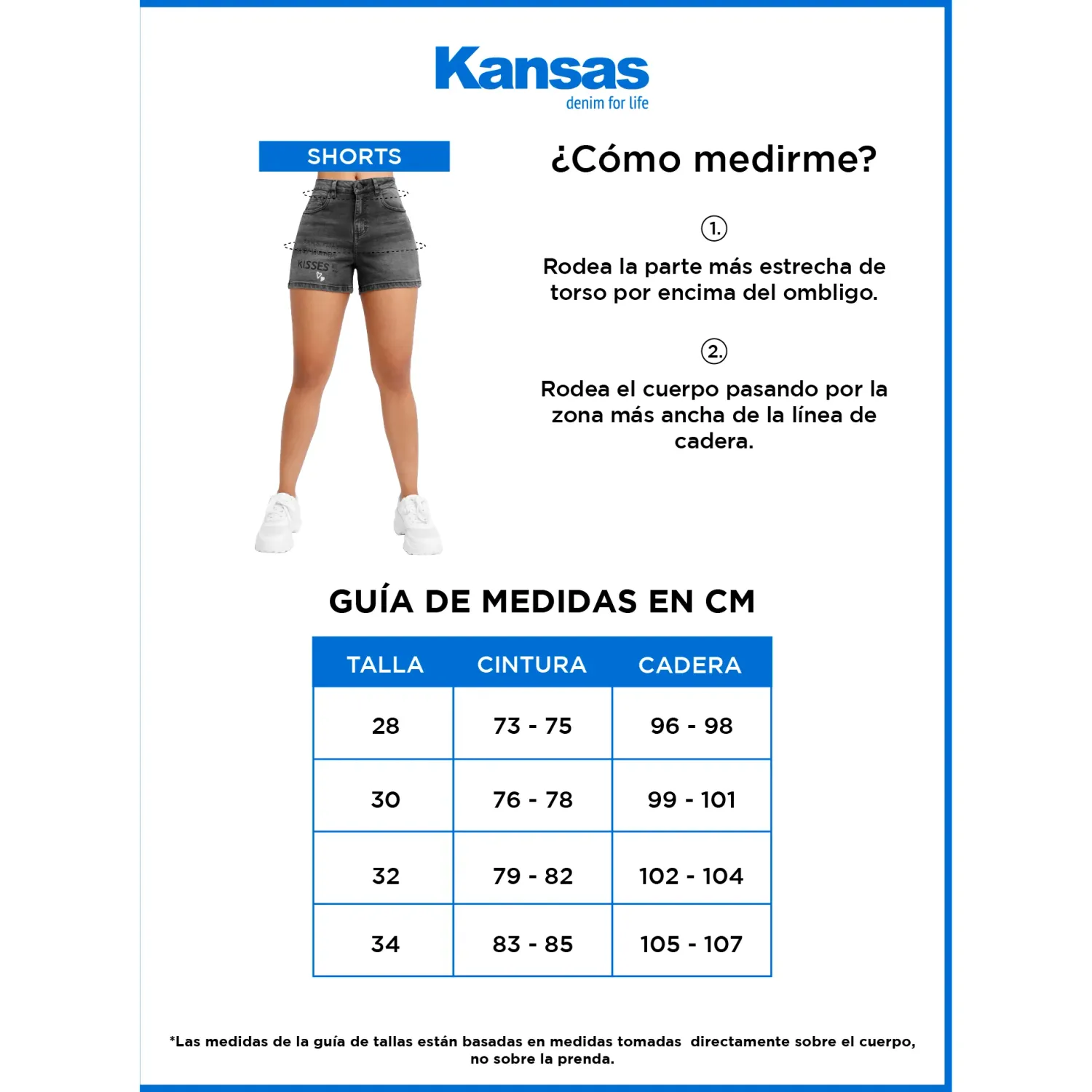 Short Kansas Mujer O15040 Cintura 3b color blanco | Platanitos
