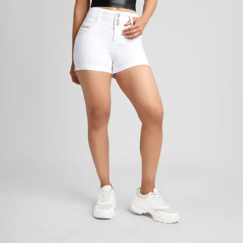 Short Kansas Mujer O15040 Cintura 3b color blanco | Platanitos