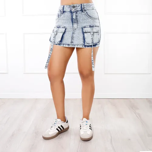 Falda Kansas Short Mujer O15044 Cargo | Platanitos