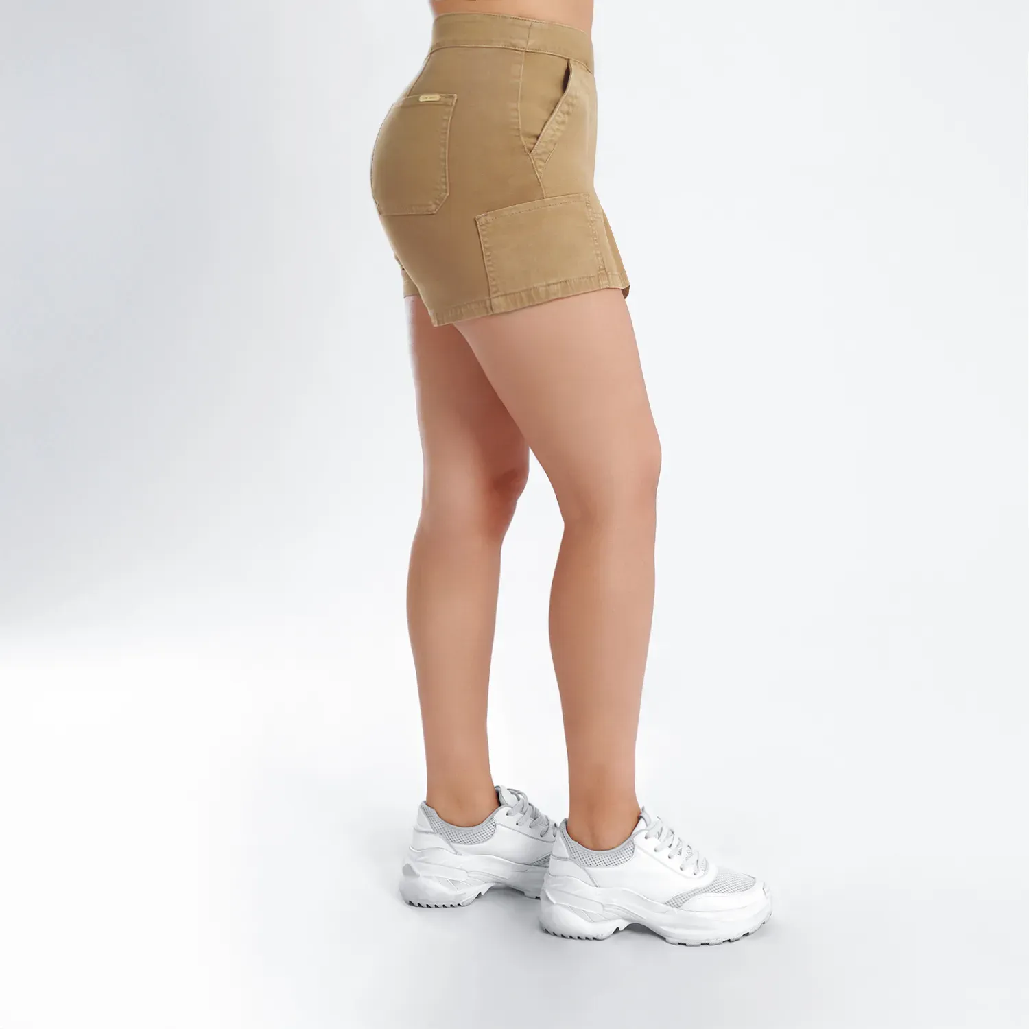 Falda Kansas Short Mujer O15053 Cruzada color beige | Platanitos