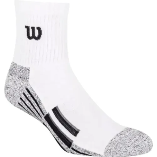 Media Wilson Deportiva Unisex Hom Zoq Tecn Cana Alta Micr color blanco | Platanitos
