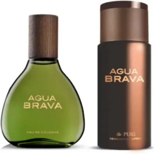 Set Agua Brava Perfume Hombre Agua Brava Eau De Cologne 100 Ml + 24h Deodorant Spray 150ml color verde | Platanitos