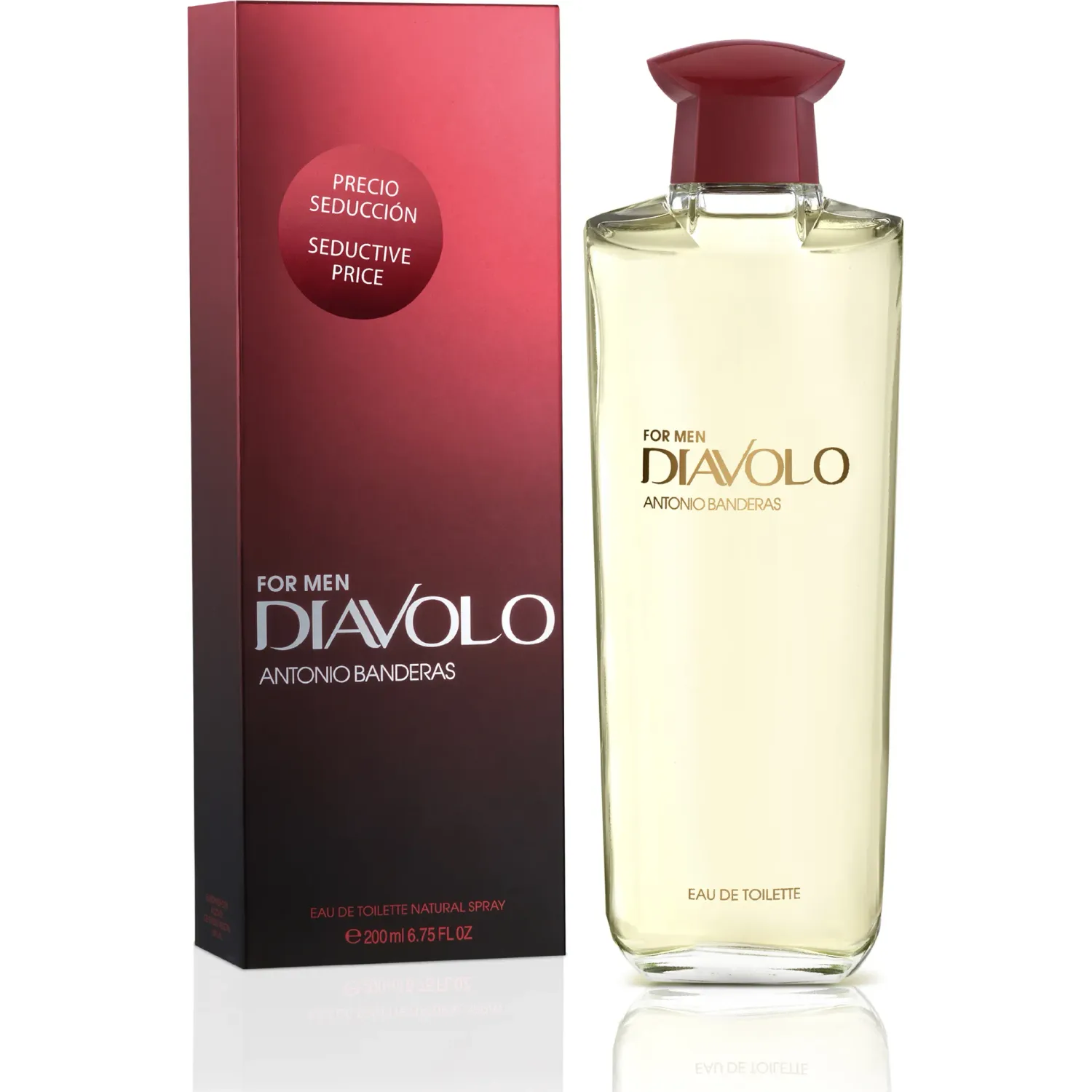 Perfume Antonio Banderas Hombre Diavolo For Men Eau De Toilette 200 Ml color vino / dorado | Platanitos