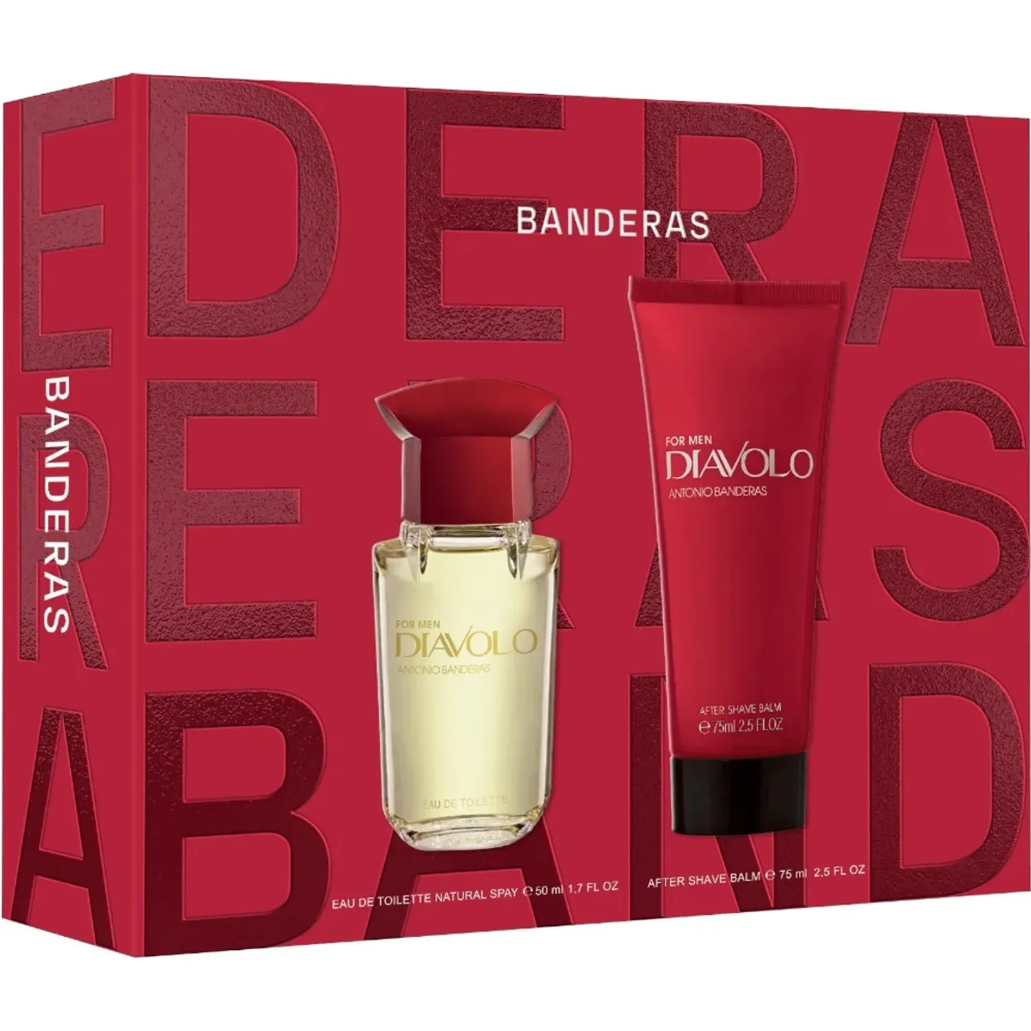 ANTONIO BANDERAS Set Antonio Banderas Perfume Hombre Diavolo For Men Eau De Toilette 50 Ml + Aftershave Balm 75 Ml color vino / dorado | Platanitos