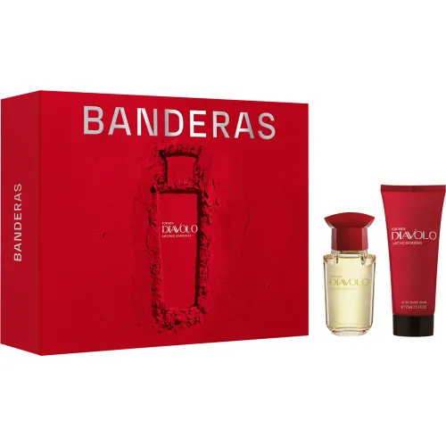 Set Antonio Banderas Perfume Hombre Diavolo For Men Eau De Toilette 50 Ml + Aftershave Balm 75 Ml | Platanitos