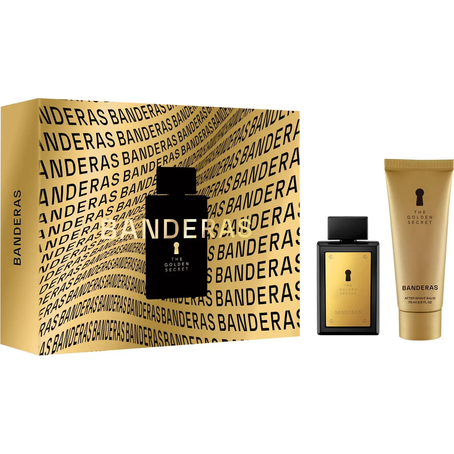 ANTONIO BANDERAS Set Antonio Banderas Perfume Hombre Golden Secret Eau De Toilette 50 Ml + Aftershave Balm 75 Ml color dorado / negro | Platanitos